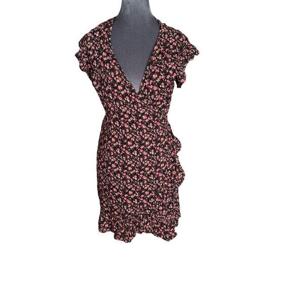 Lulus Womens Floral Wrap Dress Size S - Picture 2 of 7
